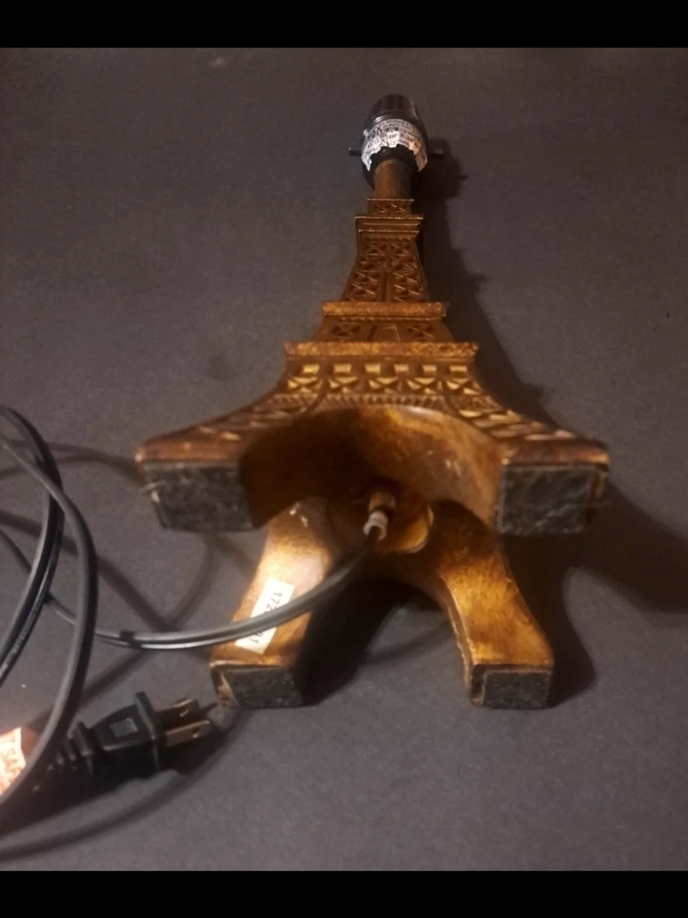 Parisian France French Eiffel Tower Faux Bronze Reproduction Lamp Small Desktop